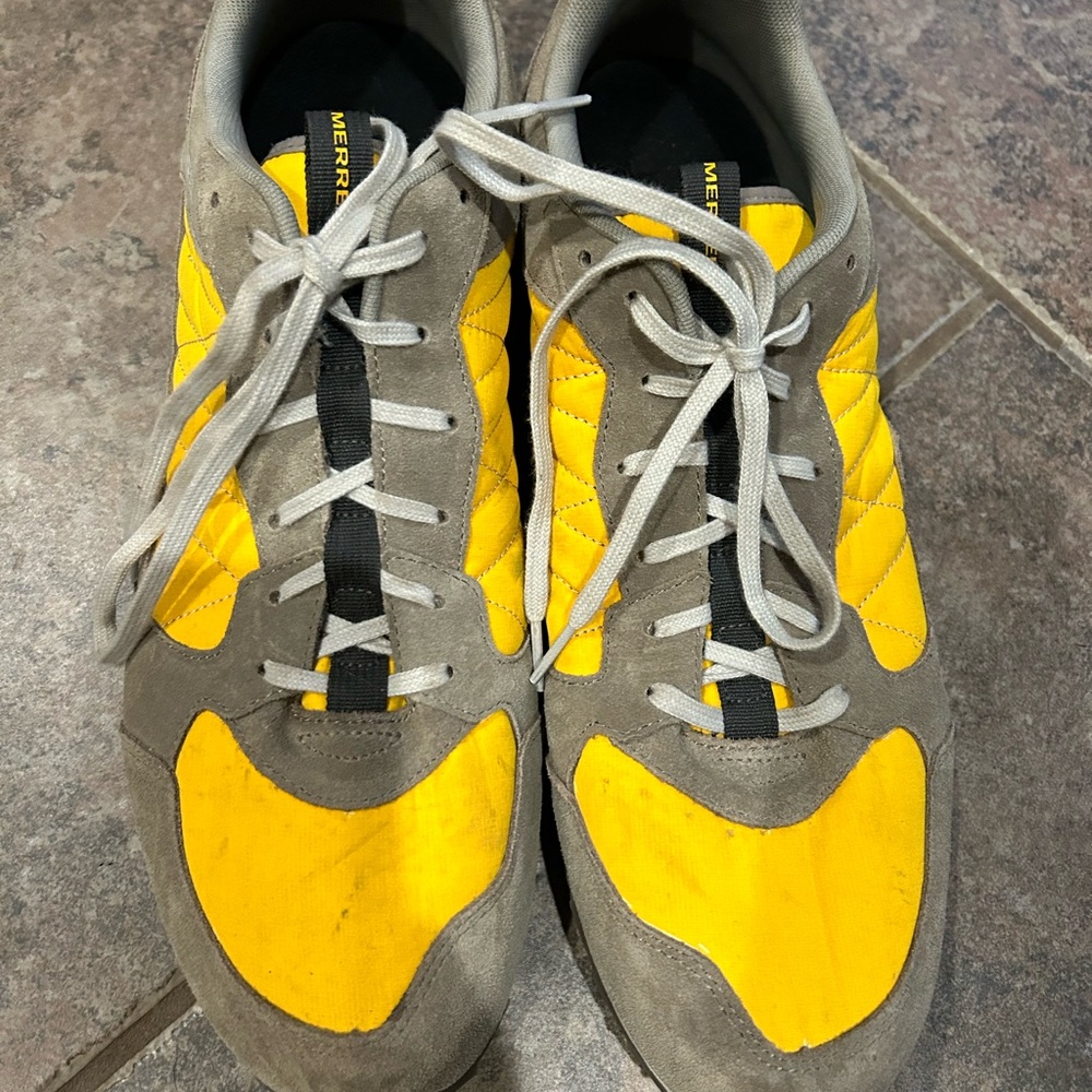 Merrell Yellow and Gray Sneakers Sporty Breathable Design